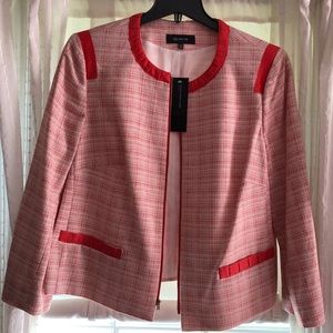 Jones New York Red Hatched Blazer